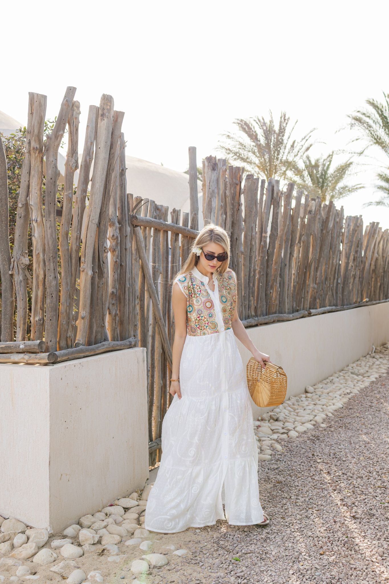 light white summer dress