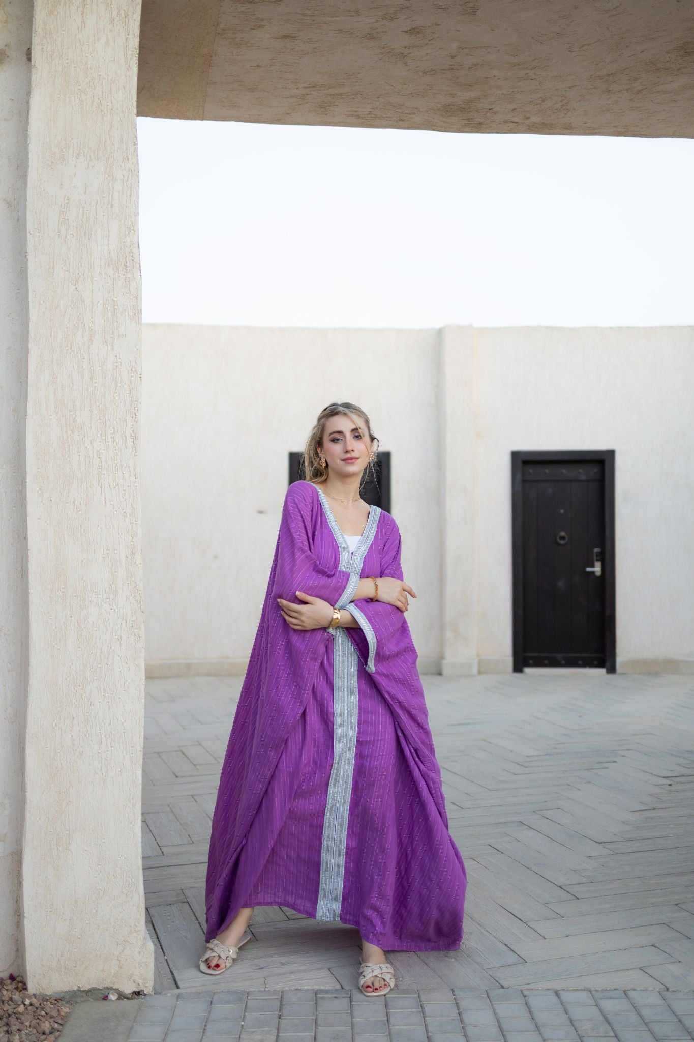 purple morrocan voile dress