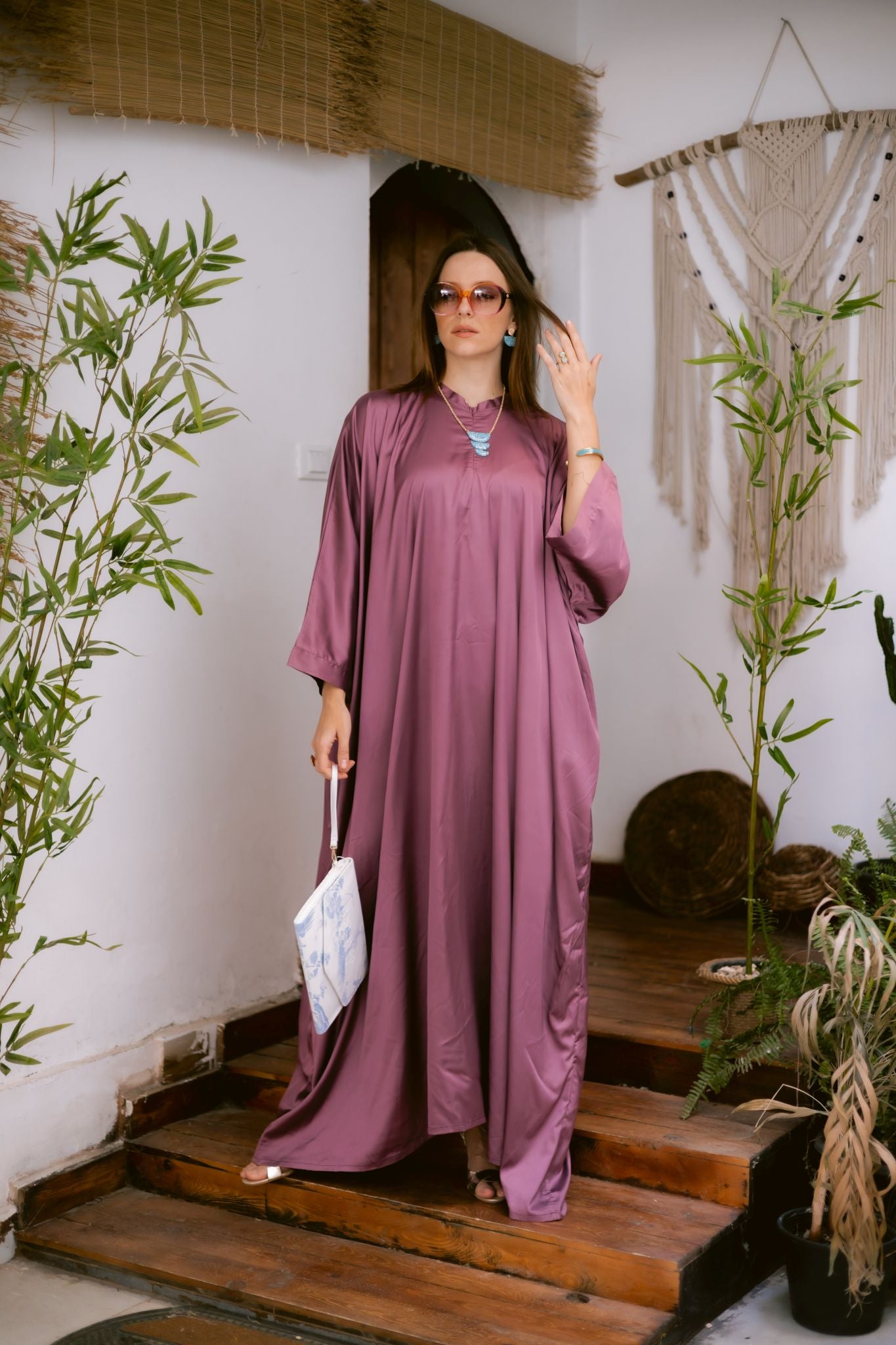 satin cashmere dress