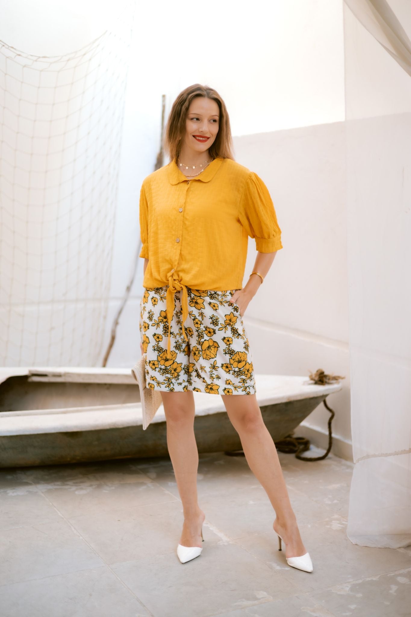 yellow shirt