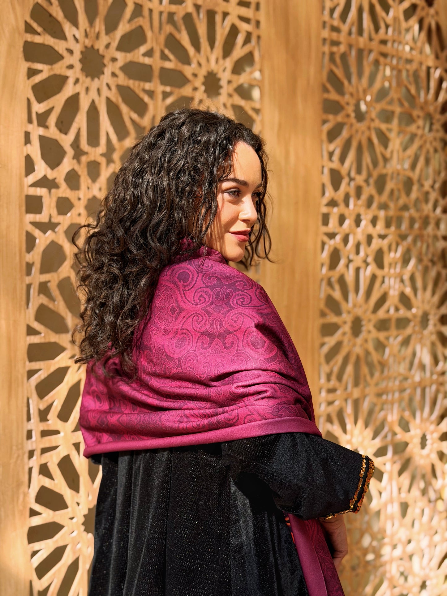 Arabesque rectangle shawl