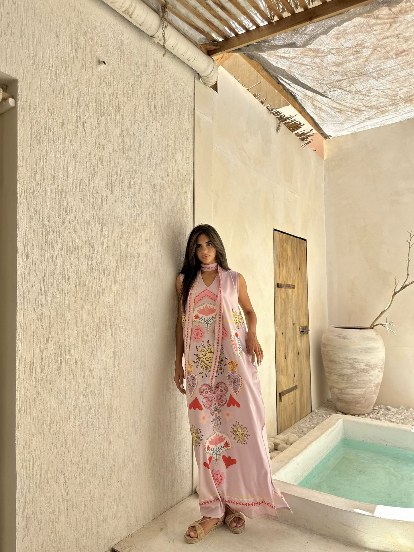 lavender solaris sleevless dress