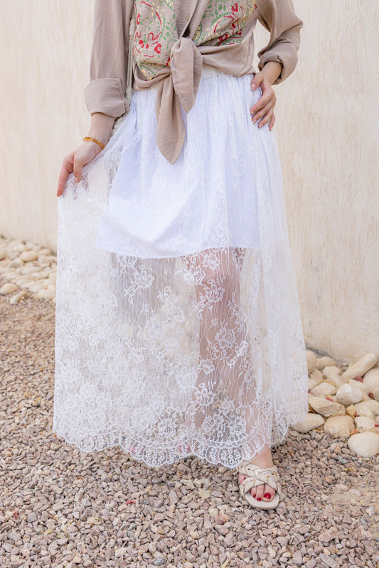 french lace skirt not padded
