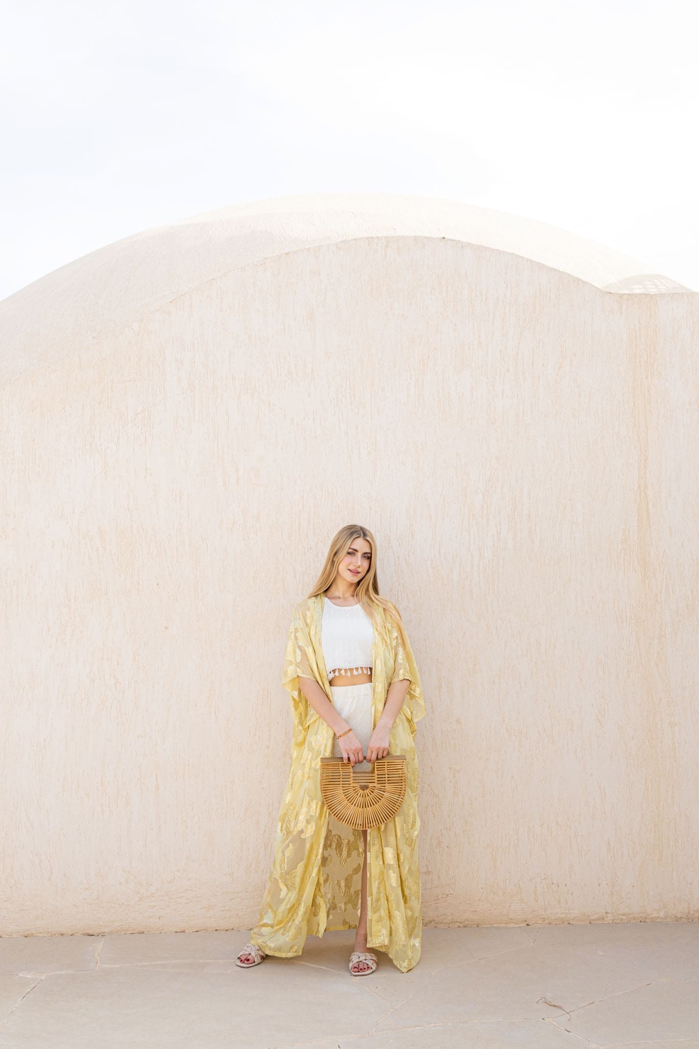 yellow indian chiffon coverup