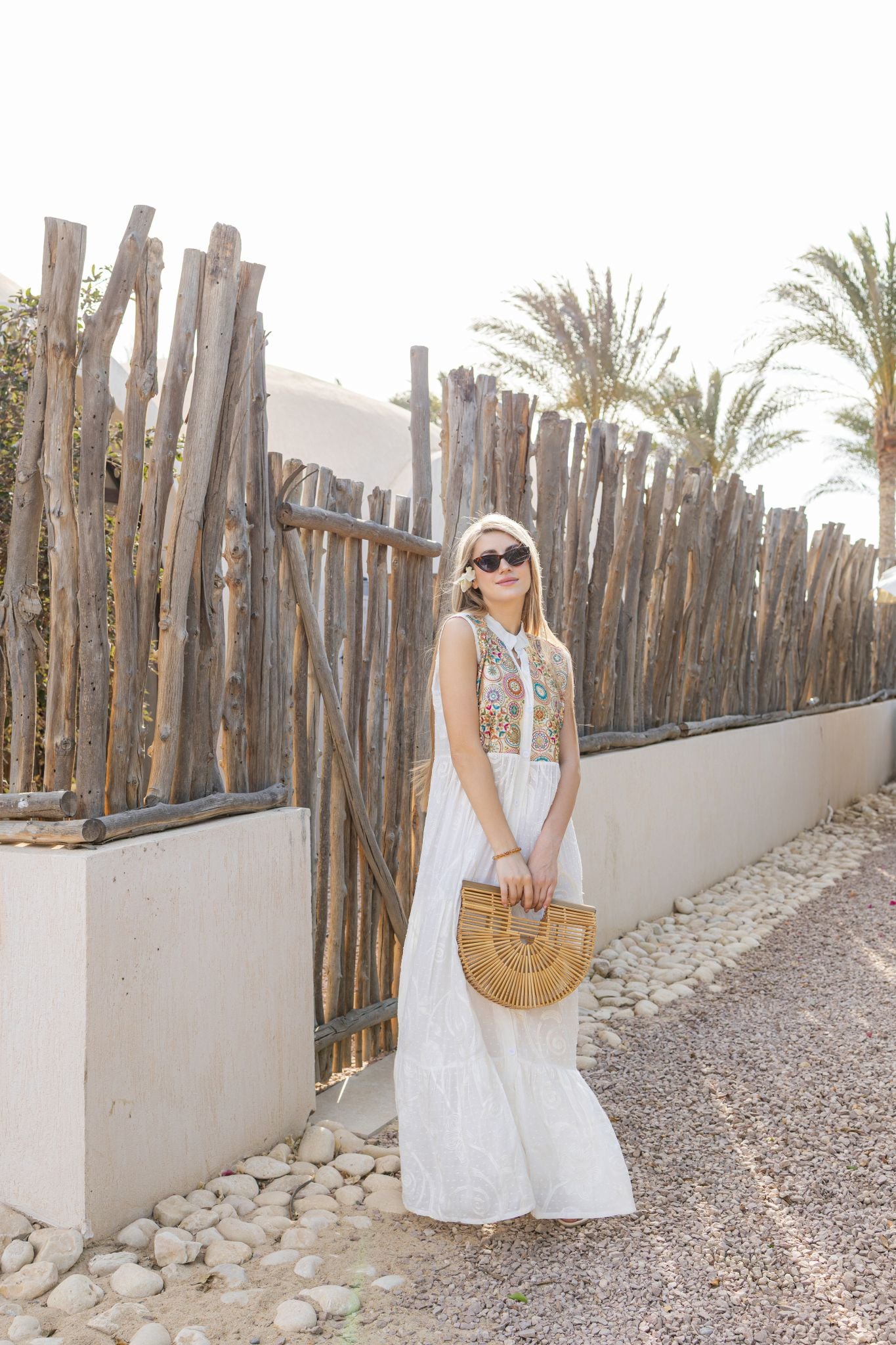 light white summer dress