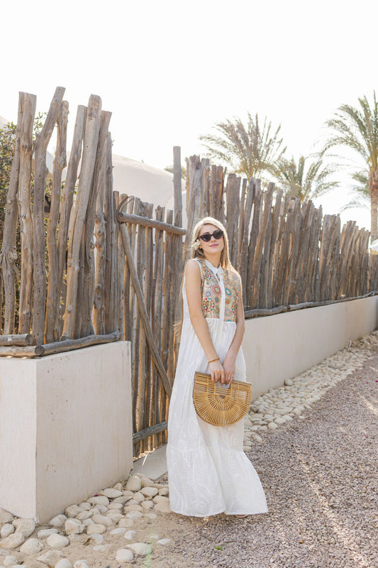 light white summer dress
