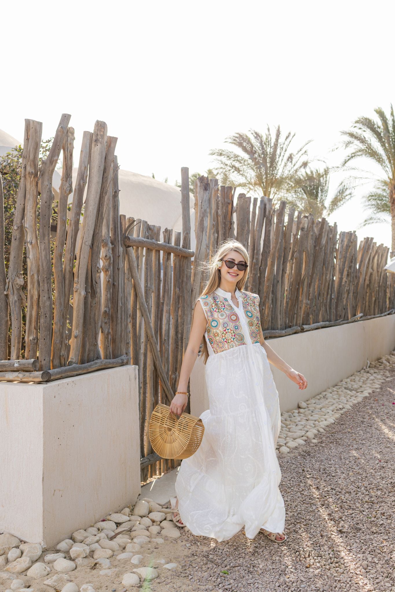 light white summer dress