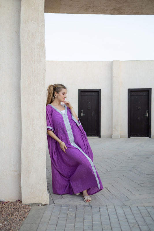 purple morrocan voile dress