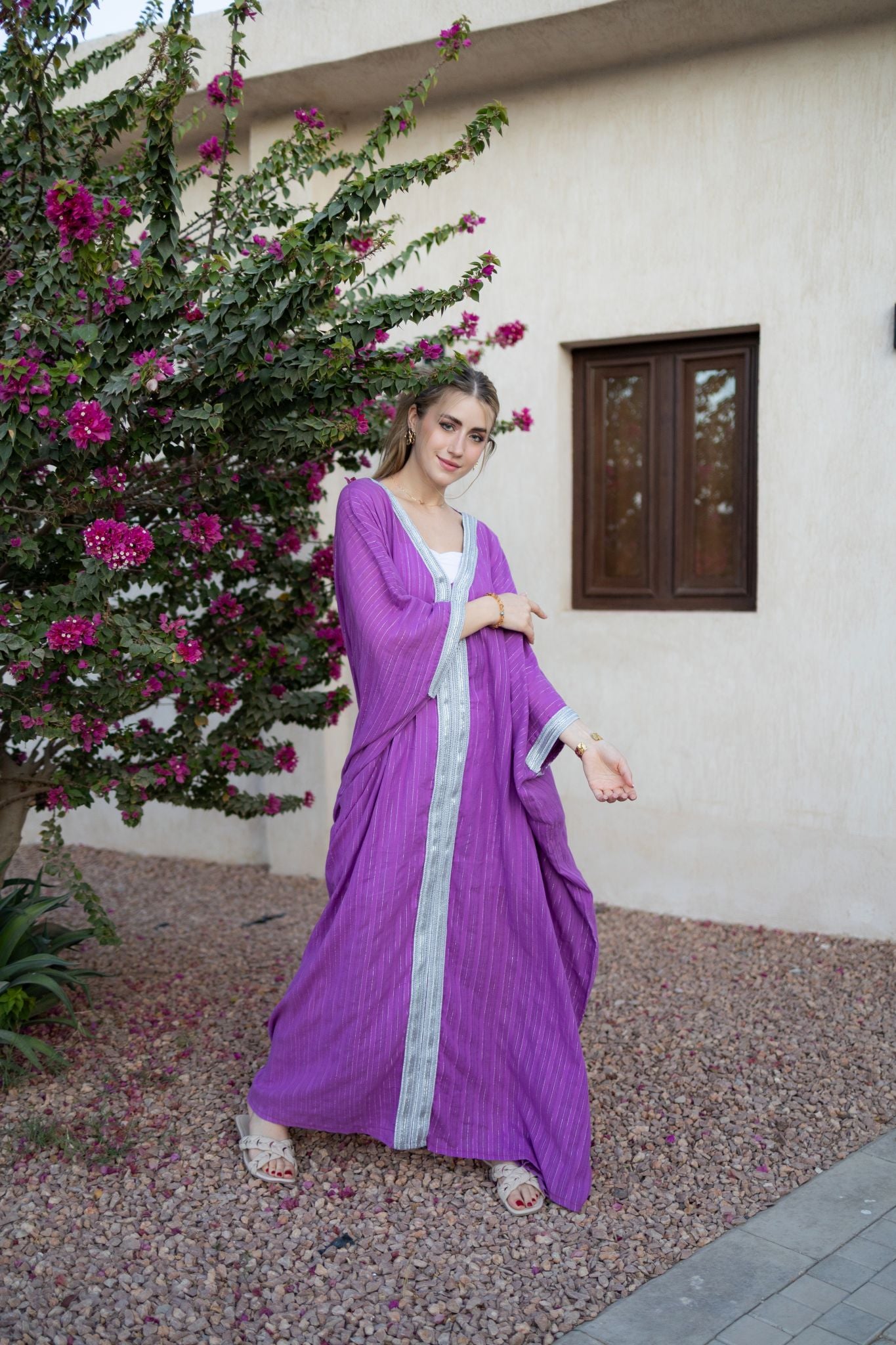 purple morrocan voile dress