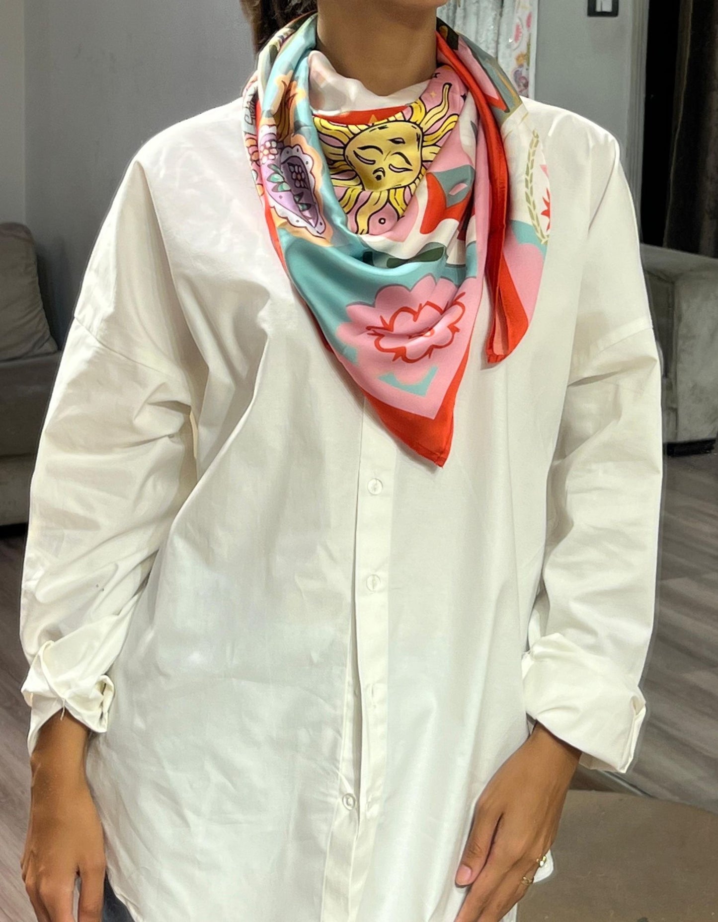 multiwear square scarf