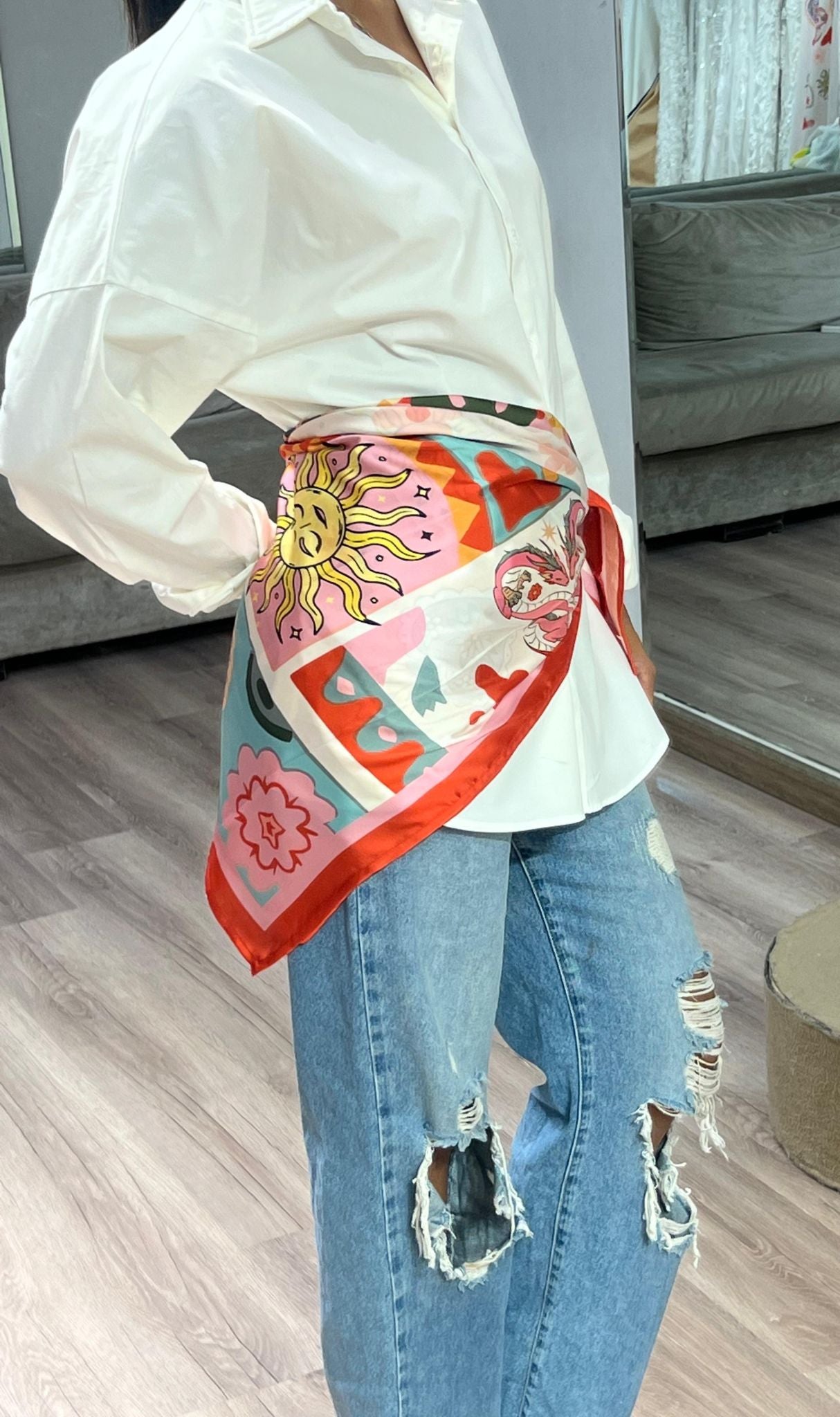 multiwear square scarf