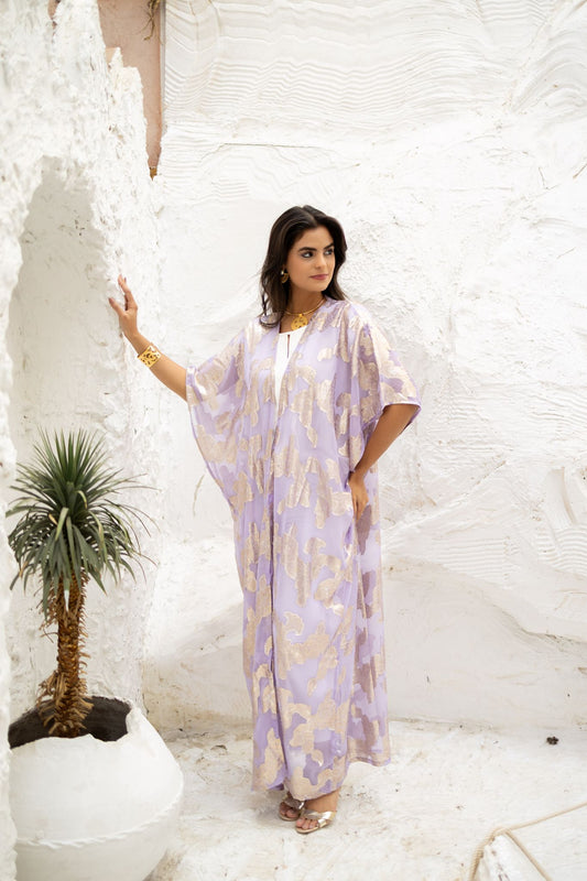 lilac indian chiffon kimono