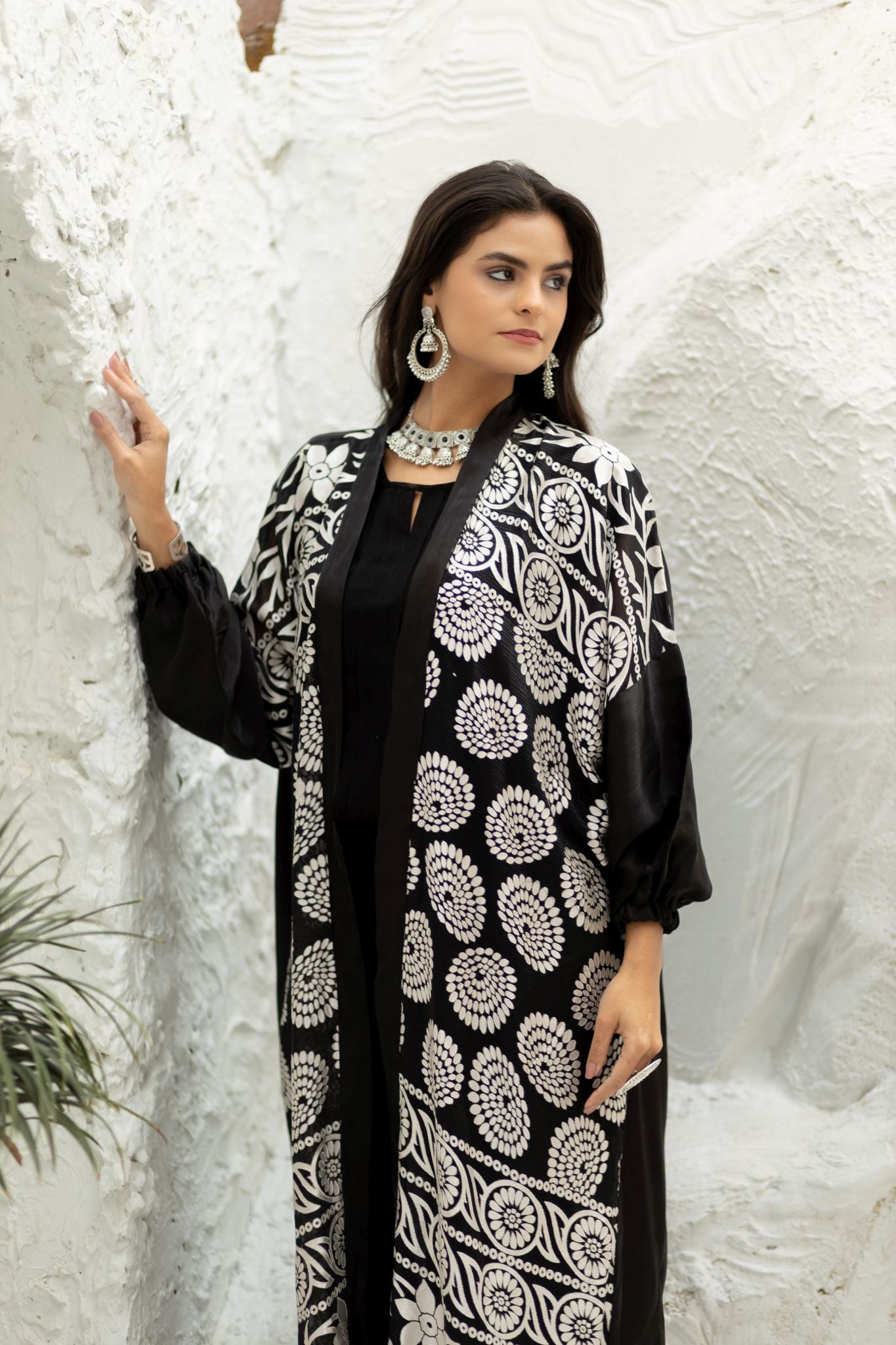 black x silver kimono 1