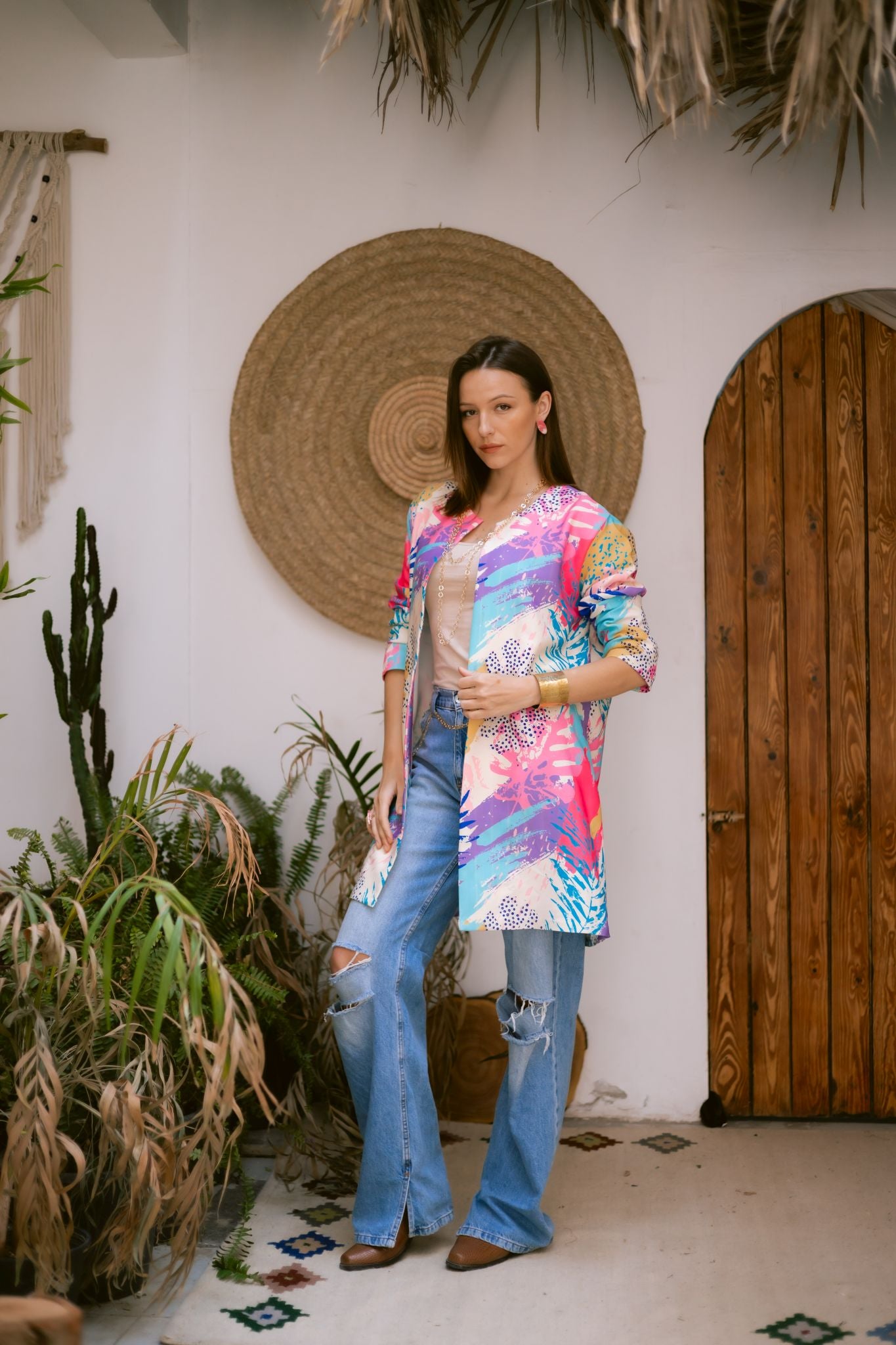 purple x pink jacket