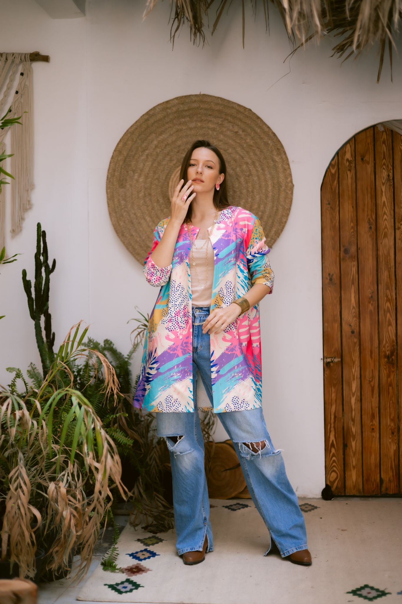 purple x pink jacket