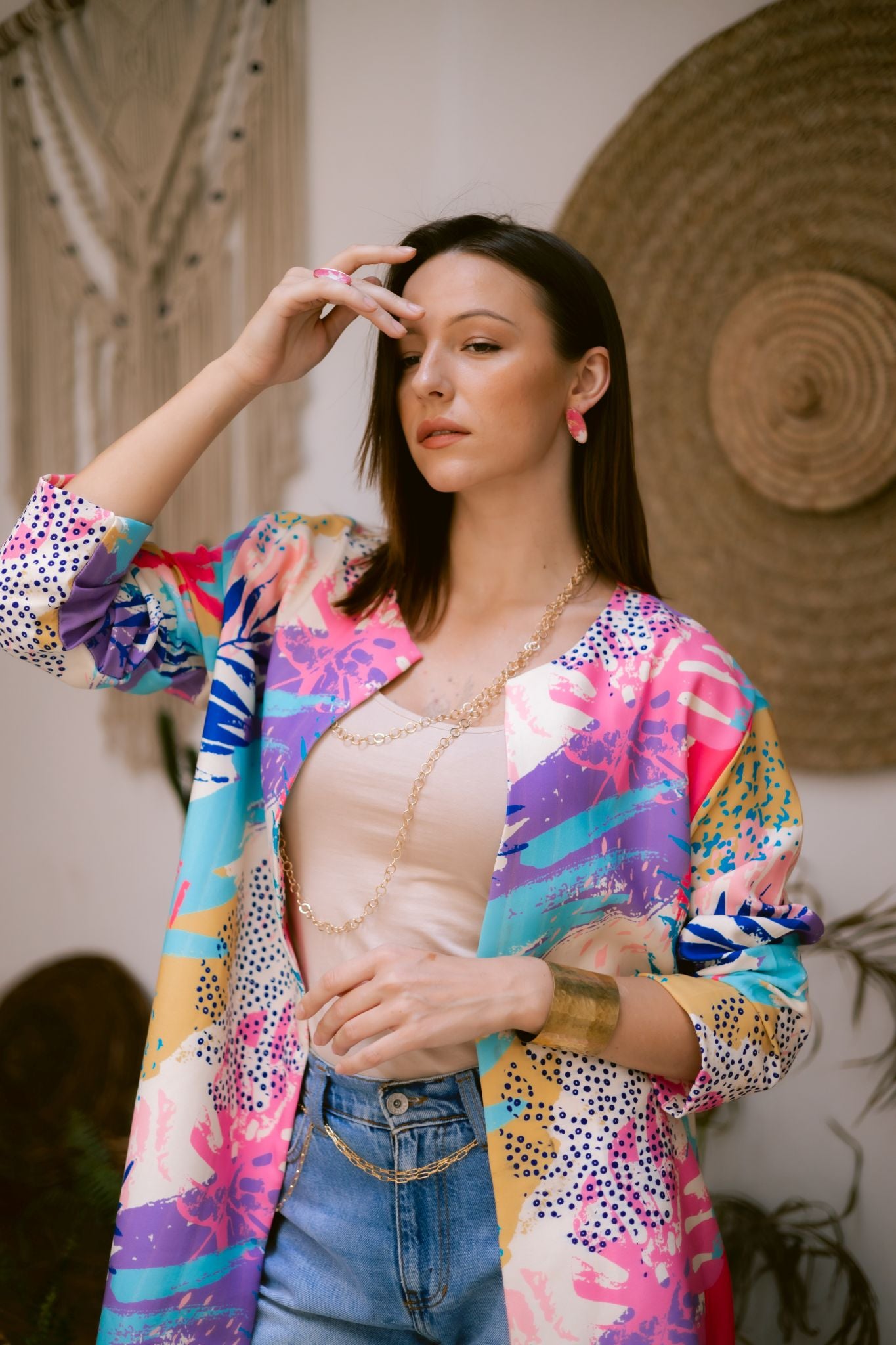 purple x pink jacket