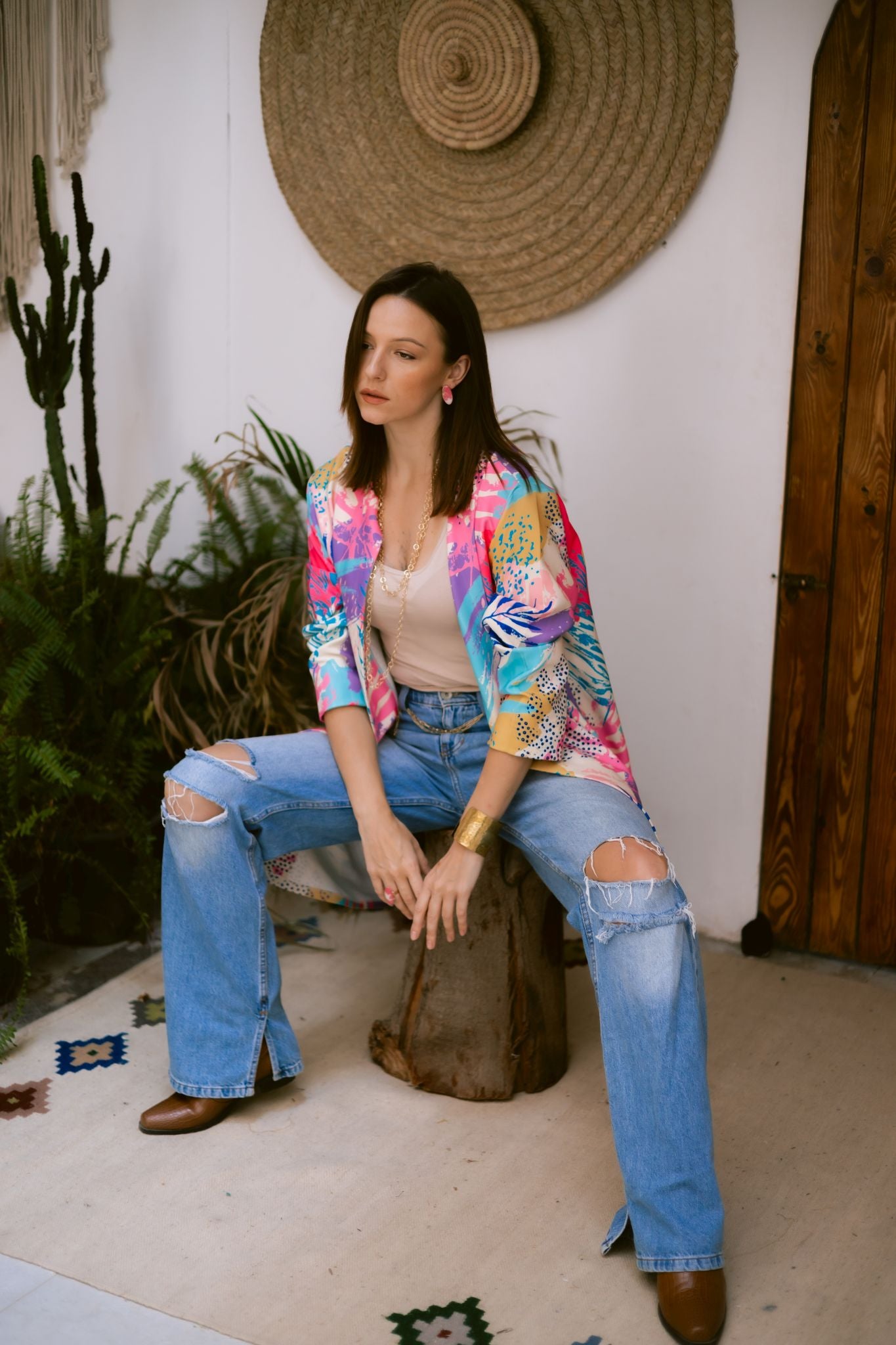 purple x pink jacket