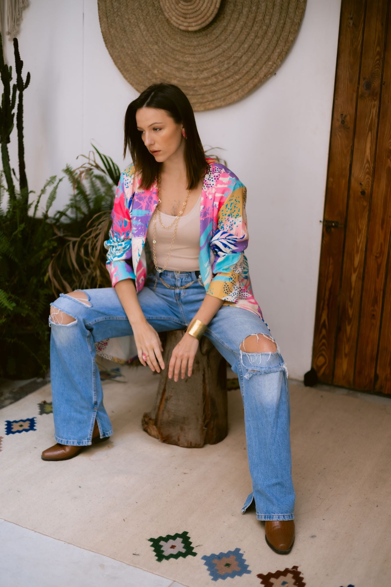 purple x pink jacket