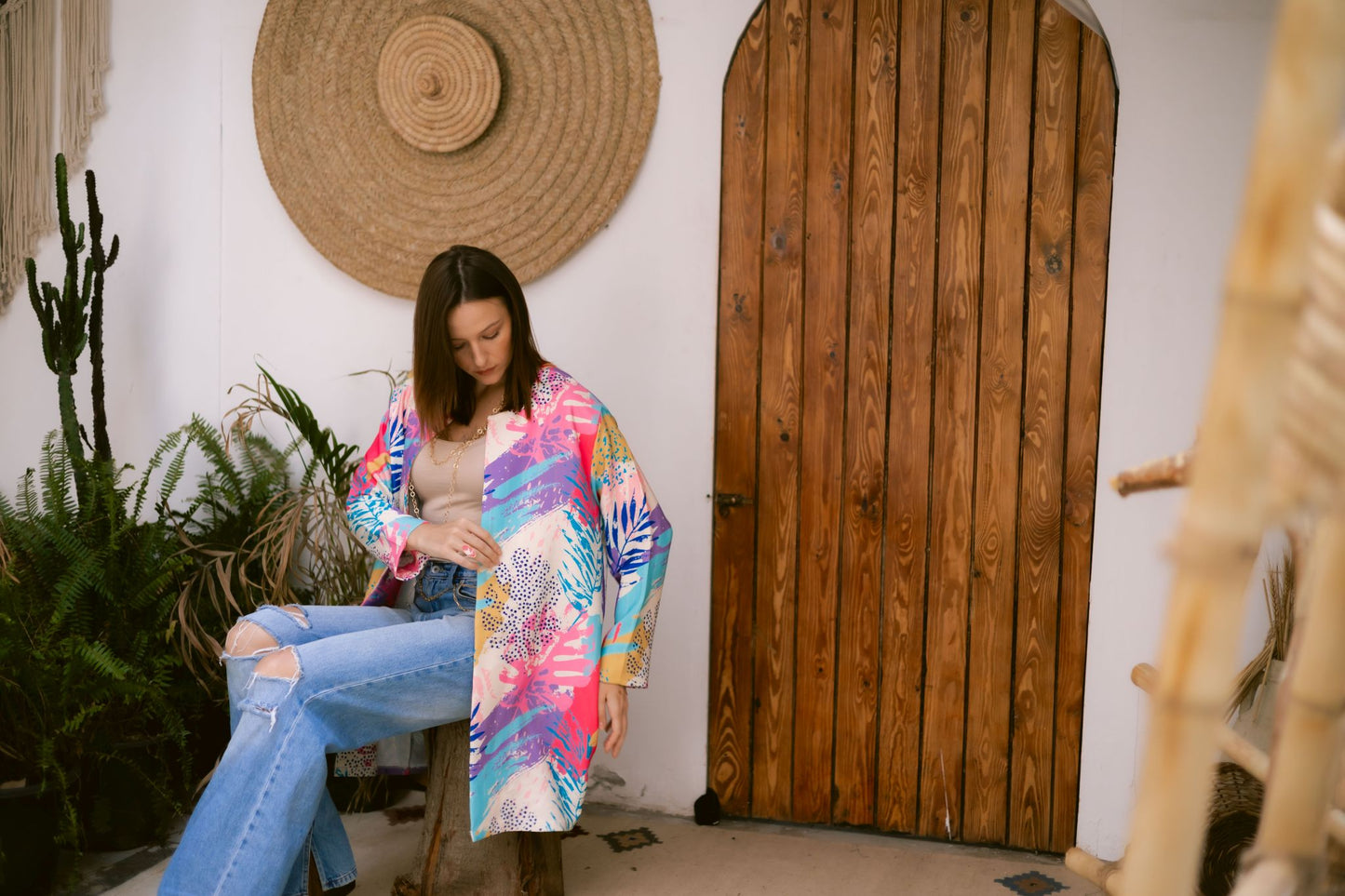 purple x pink jacket