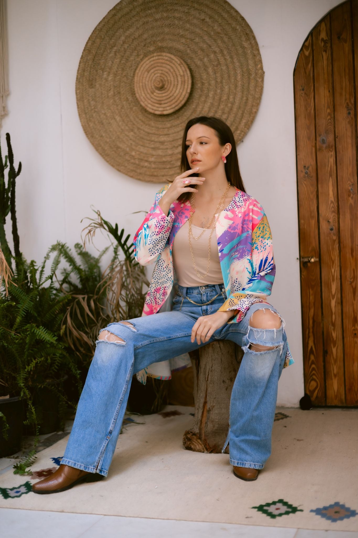 purple x pink jacket