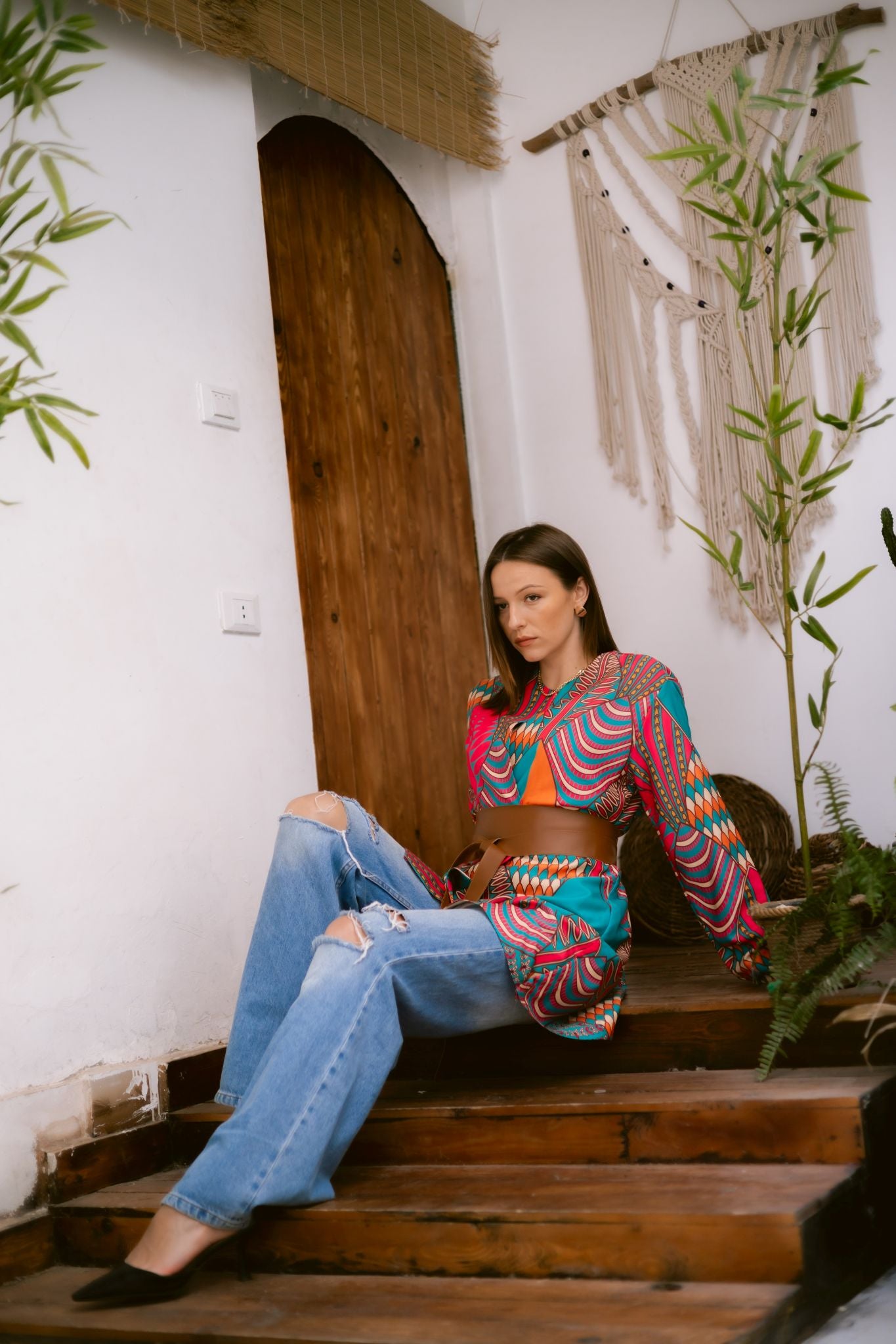 Fushia x blue jacket