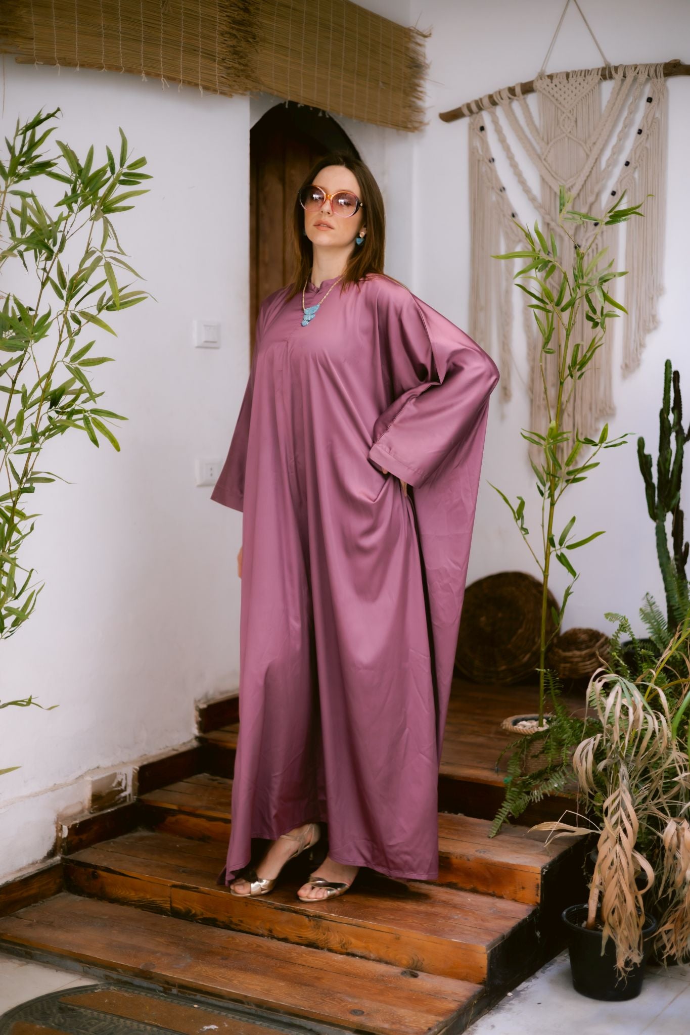 satin cashmere dress