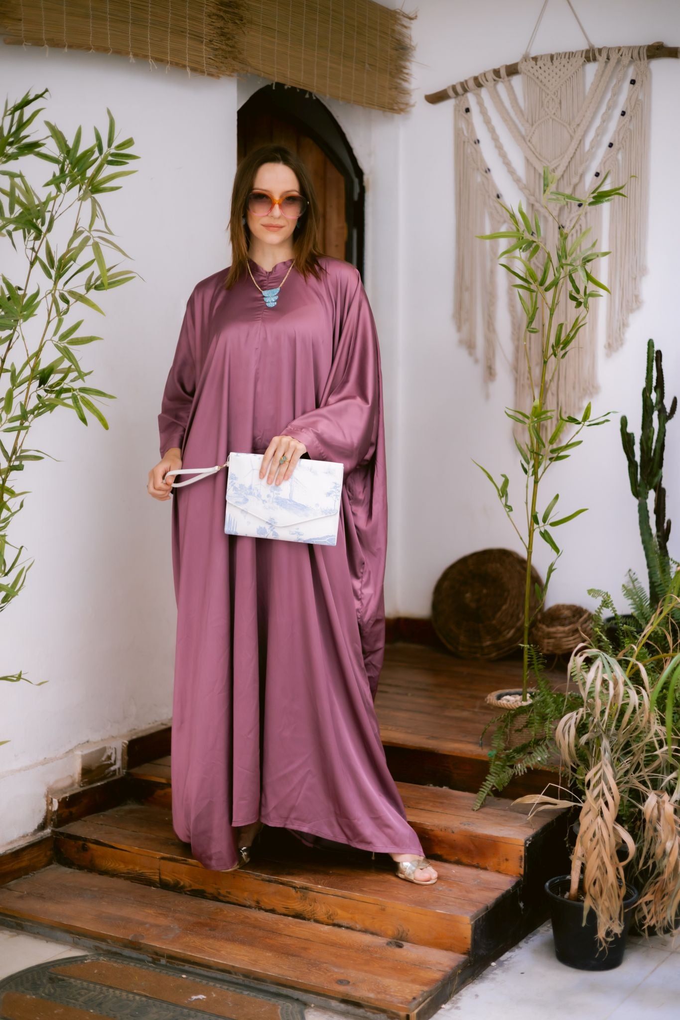 satin cashmere dress