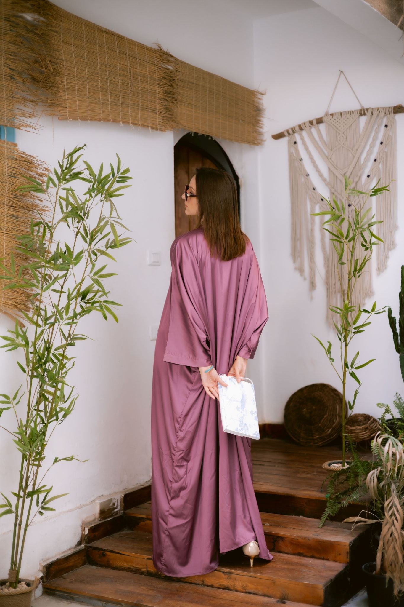 satin cashmere dress