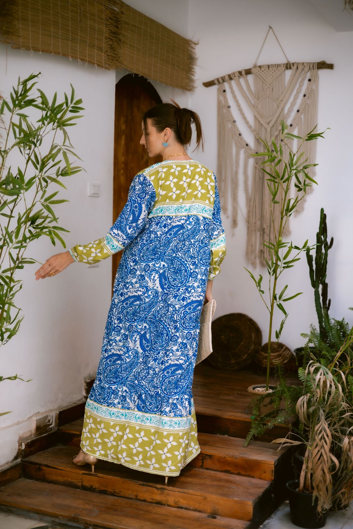 blue x green long dress