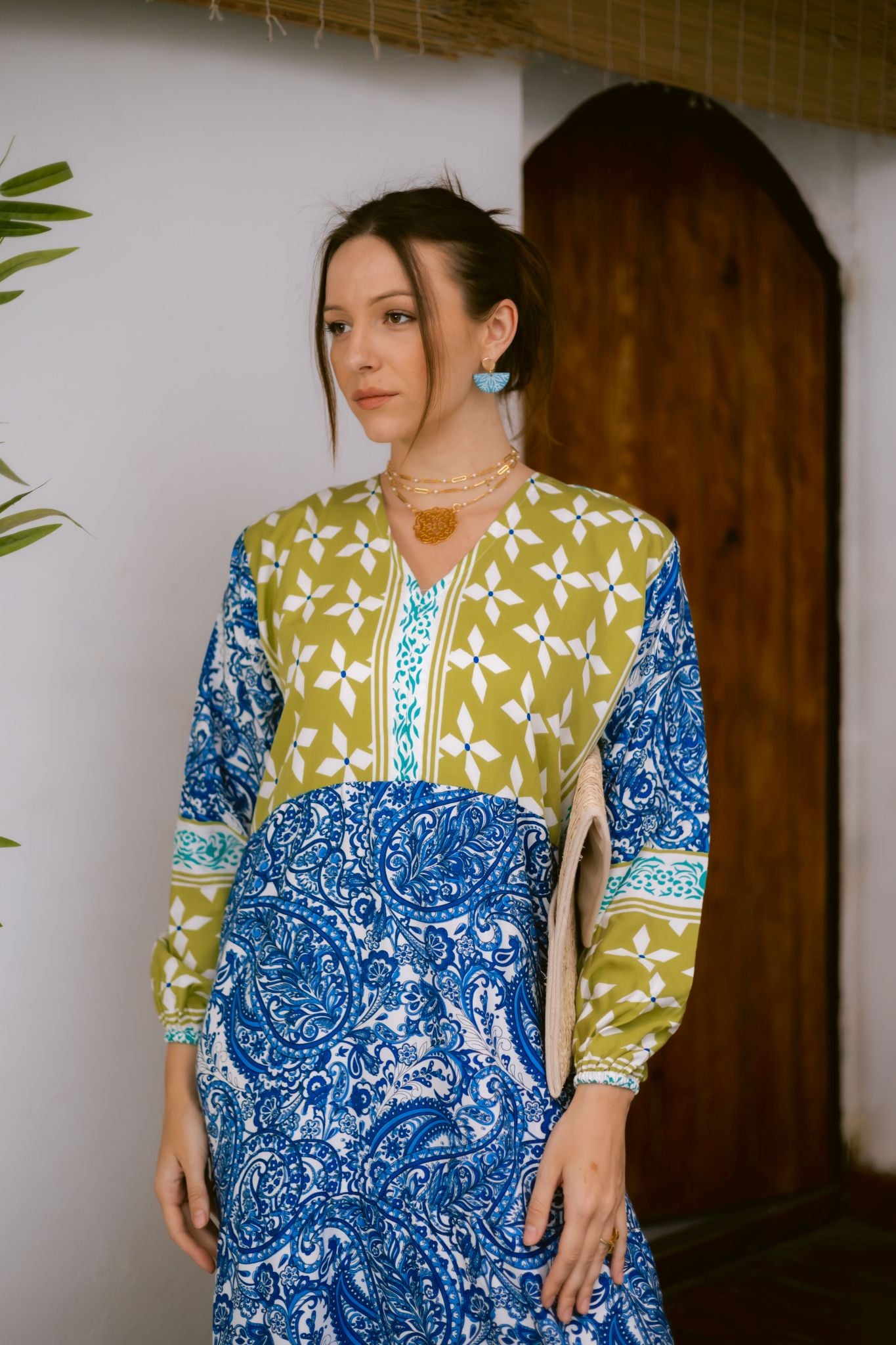 blue x green long dress