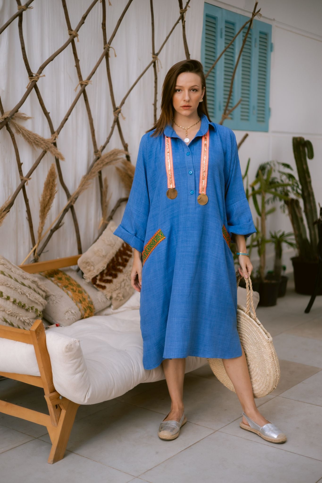 light blue short dress