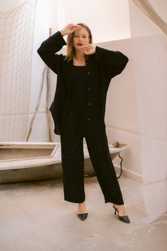 black bling bling set