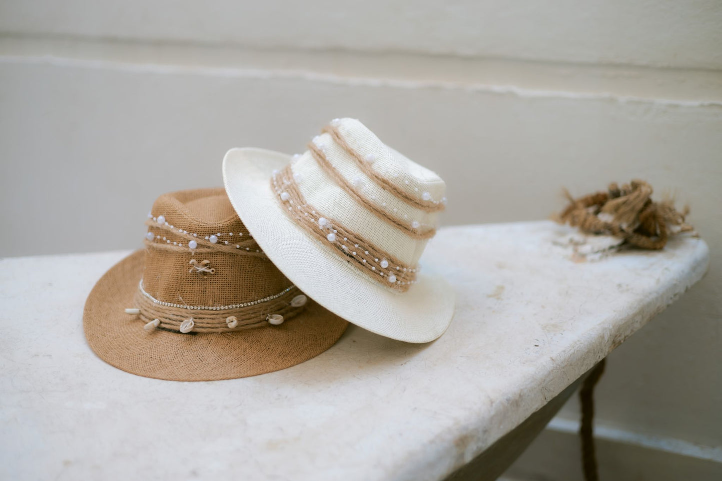 beige summer hat