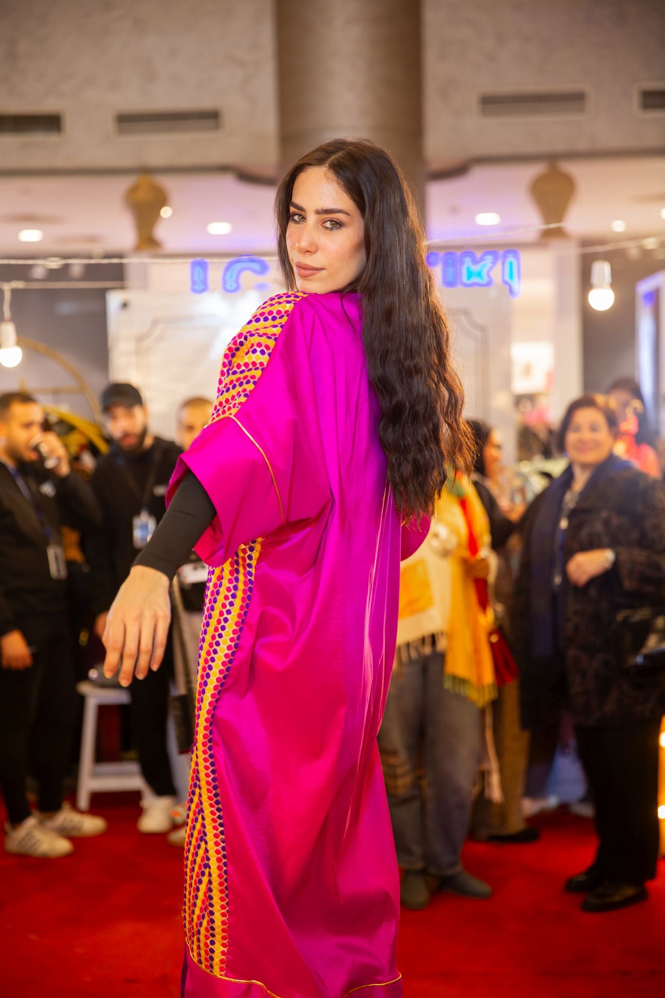 fushia indian kimono