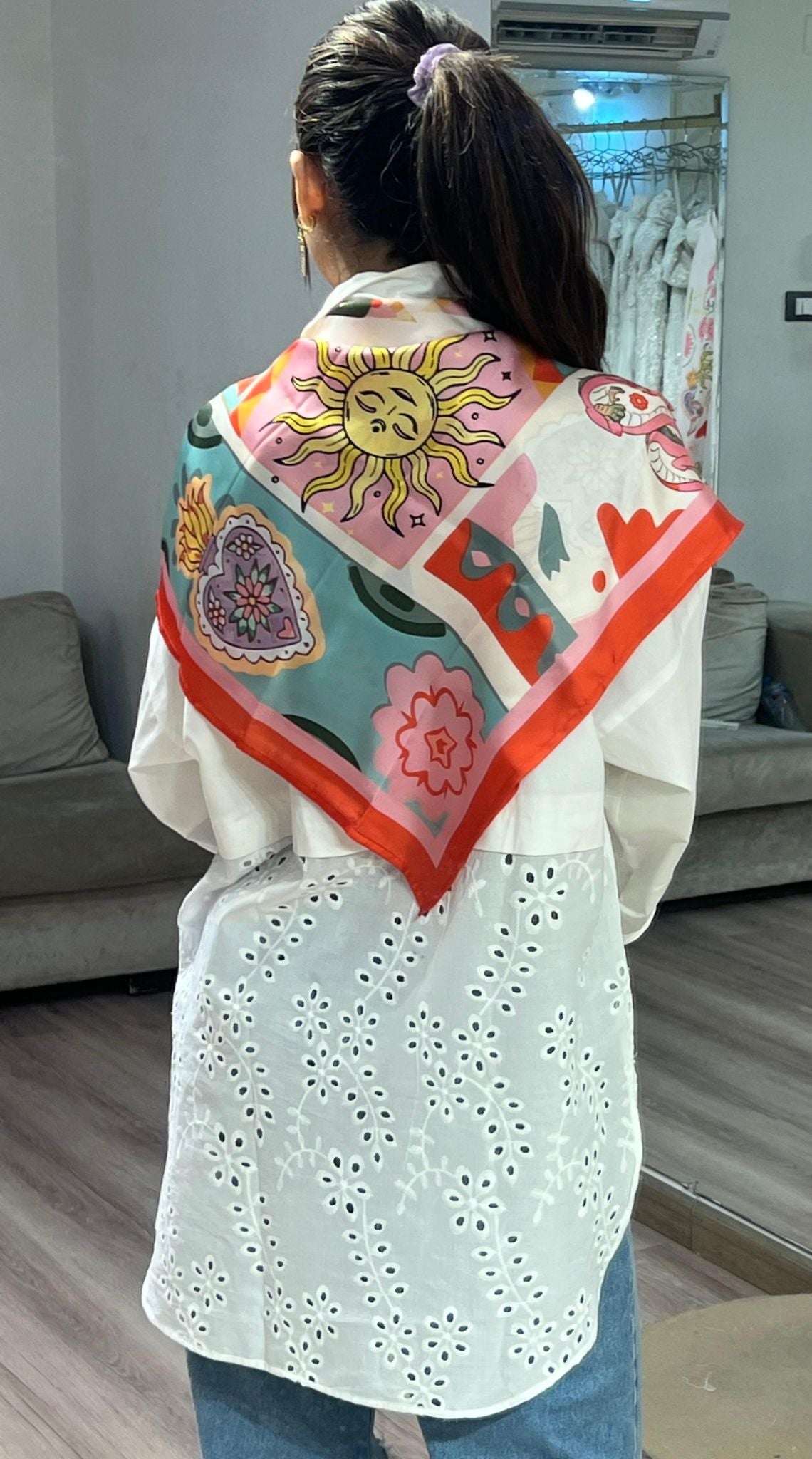 multiwear square scarf