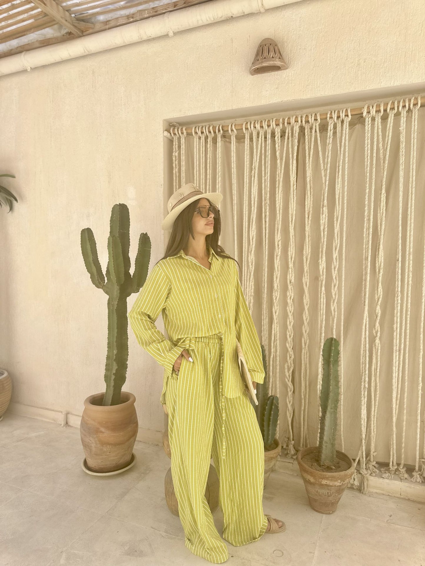 green apple stripped set