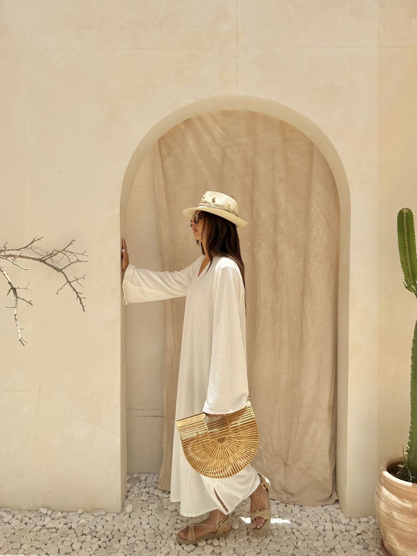 white padded lace dress