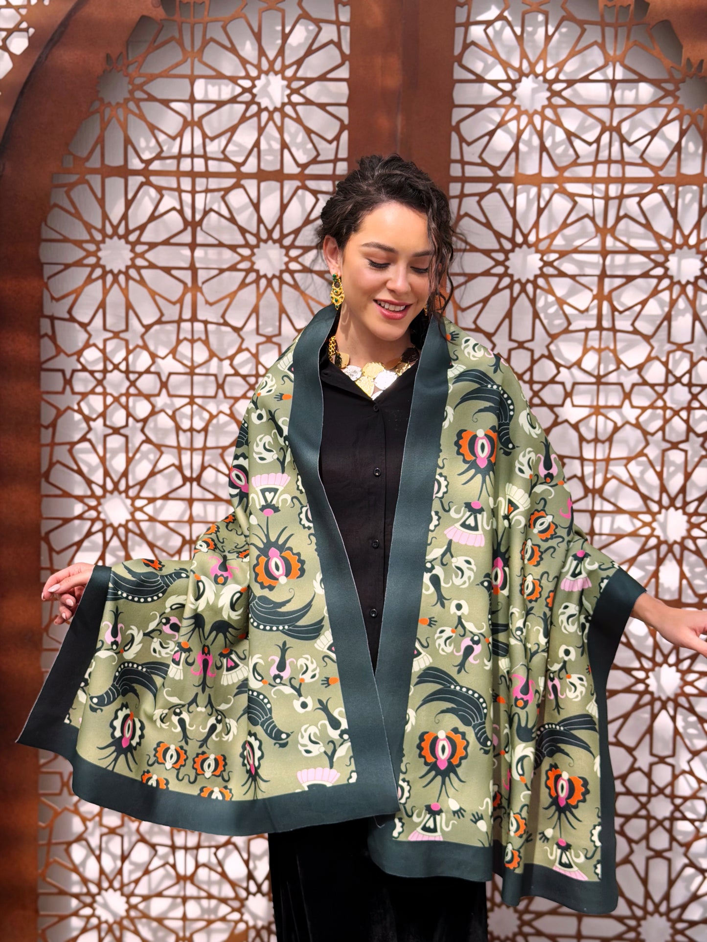 Jungle rectangle Shawl