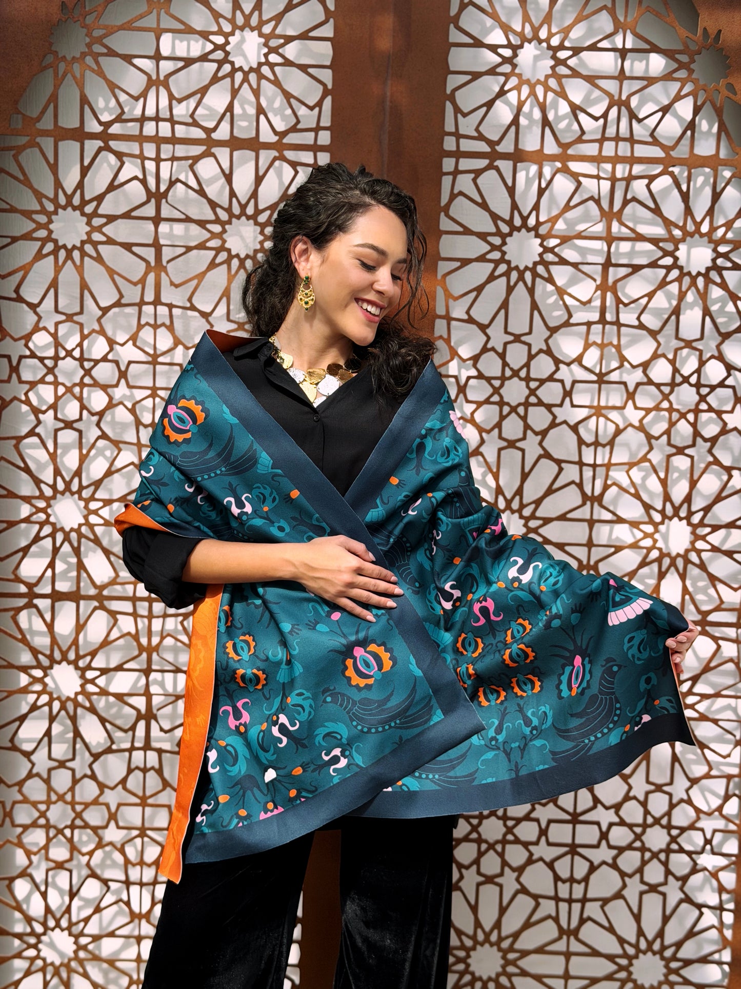 Parrot rectangle shawl