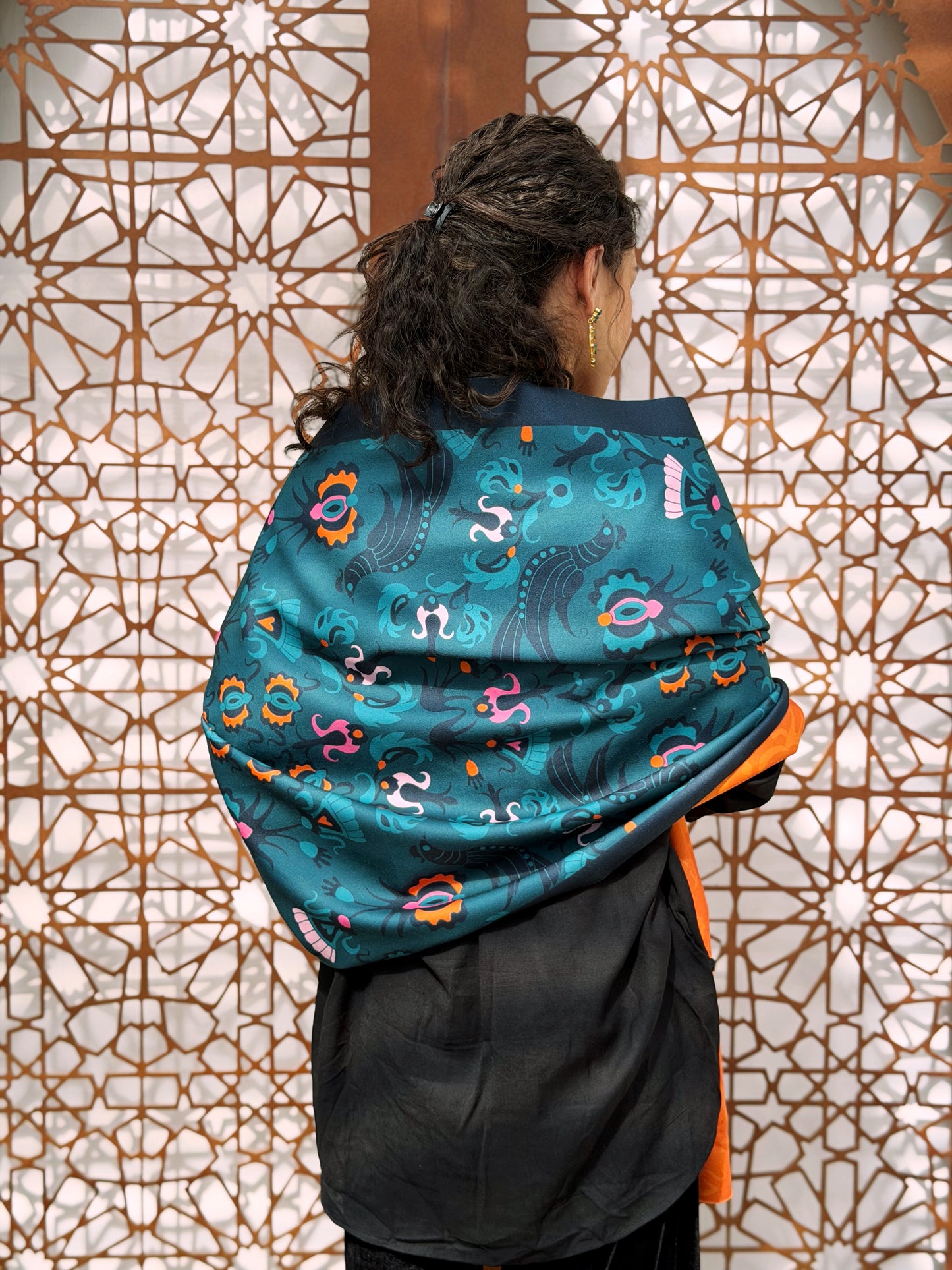 Parrot rectangle shawl