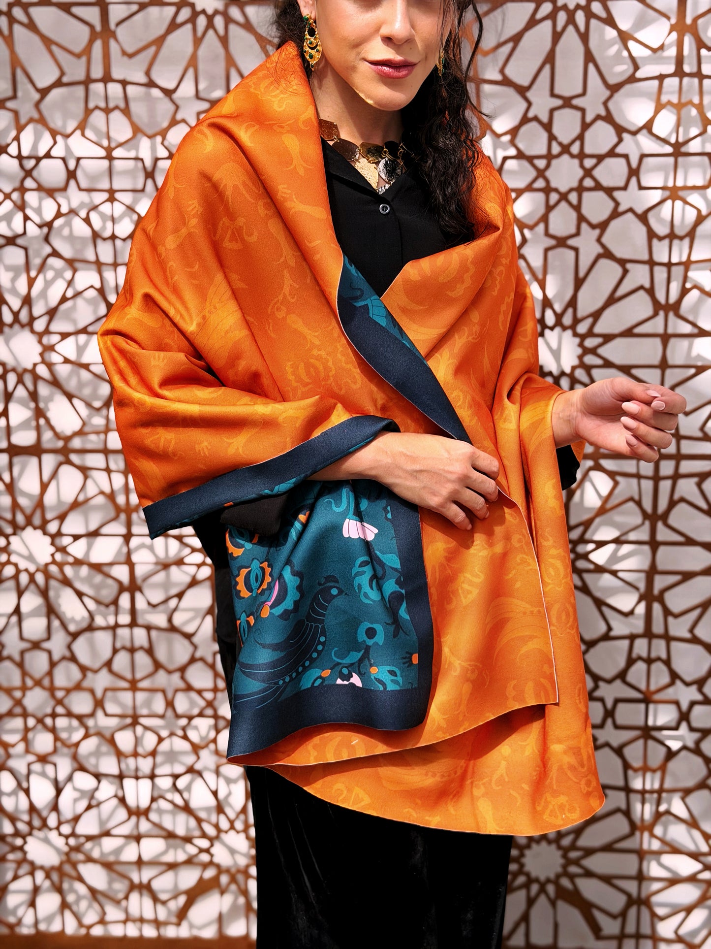 Parrot rectangle shawl