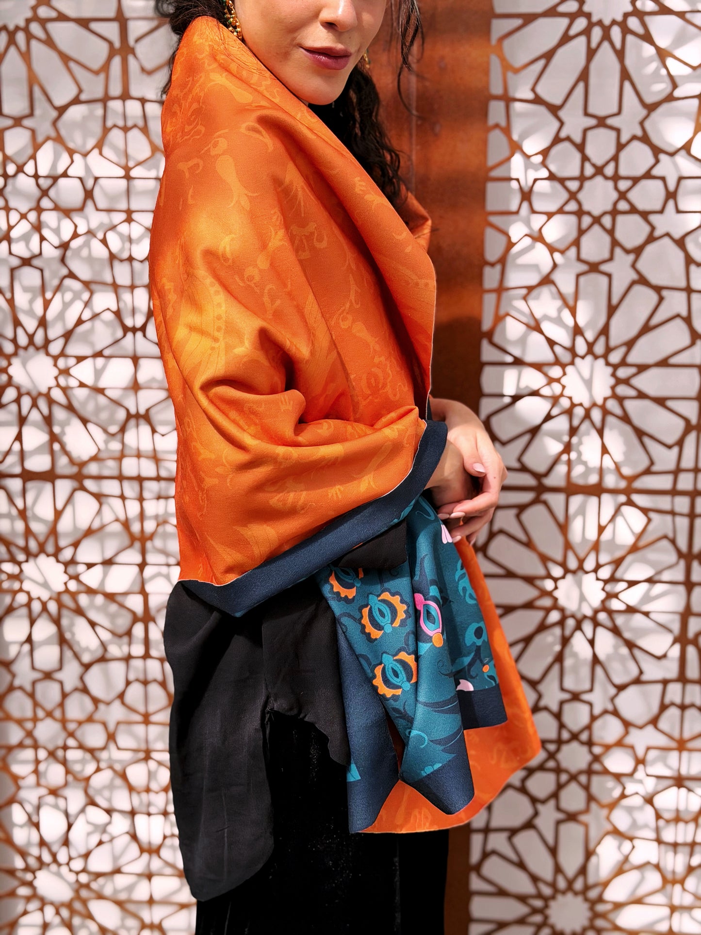 Parrot rectangle shawl
