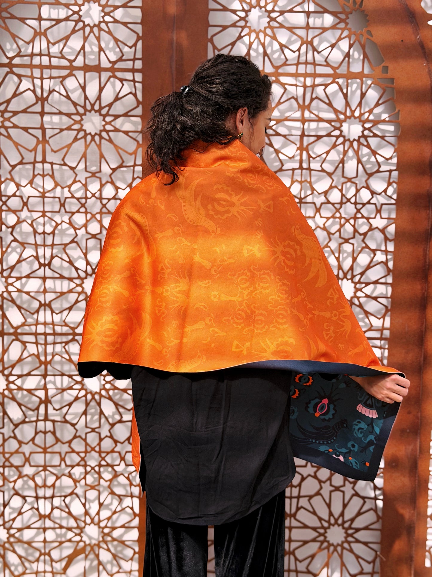 Parrot rectangle shawl