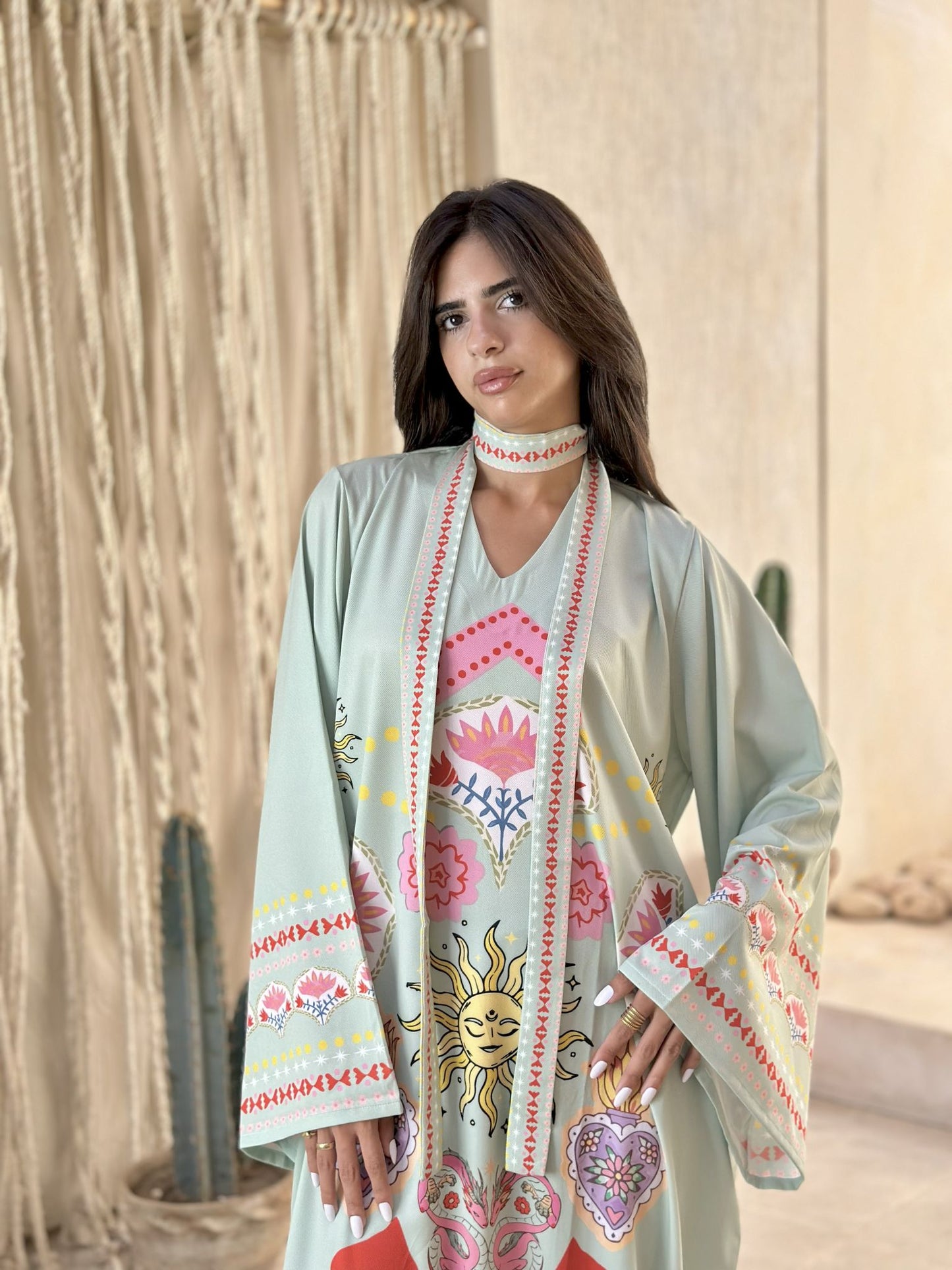 mint solaris long sleeves dress