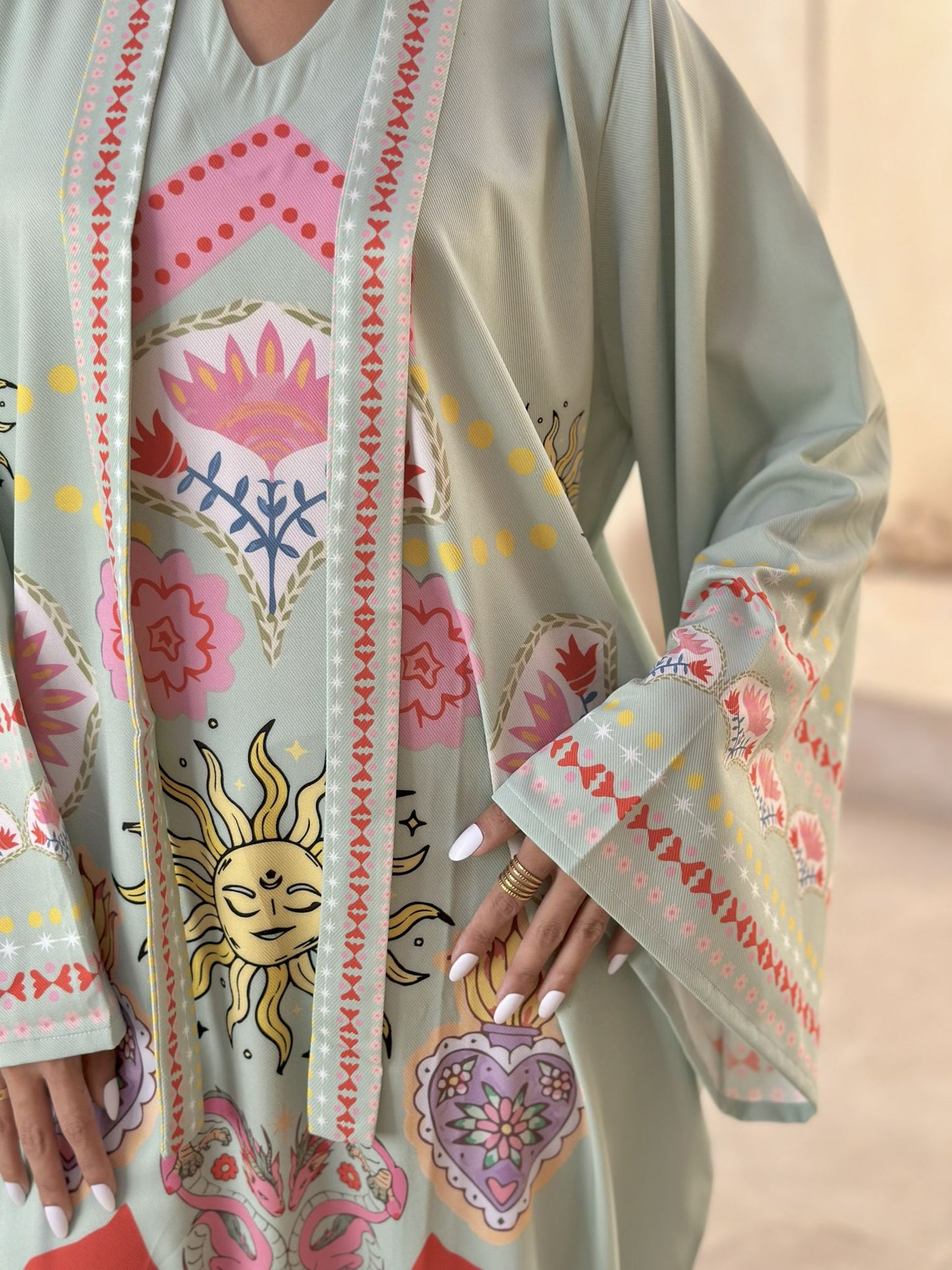 mint solaris long sleeves dress