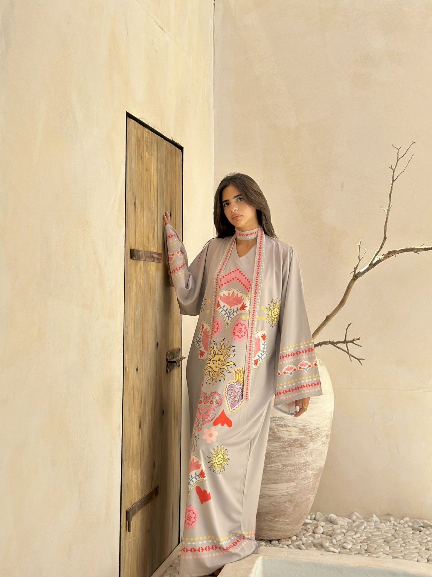 grey solaris long sleeves dress