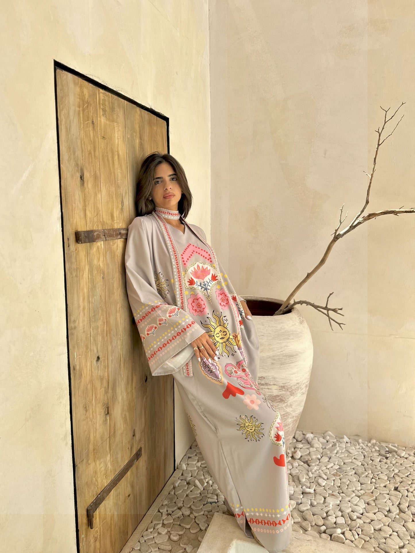 grey solaris long sleeves dress