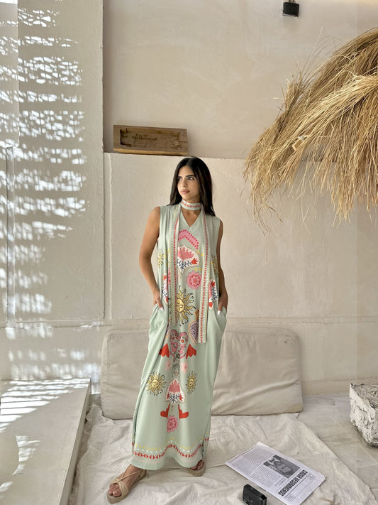 mint solaris long sleeves dress