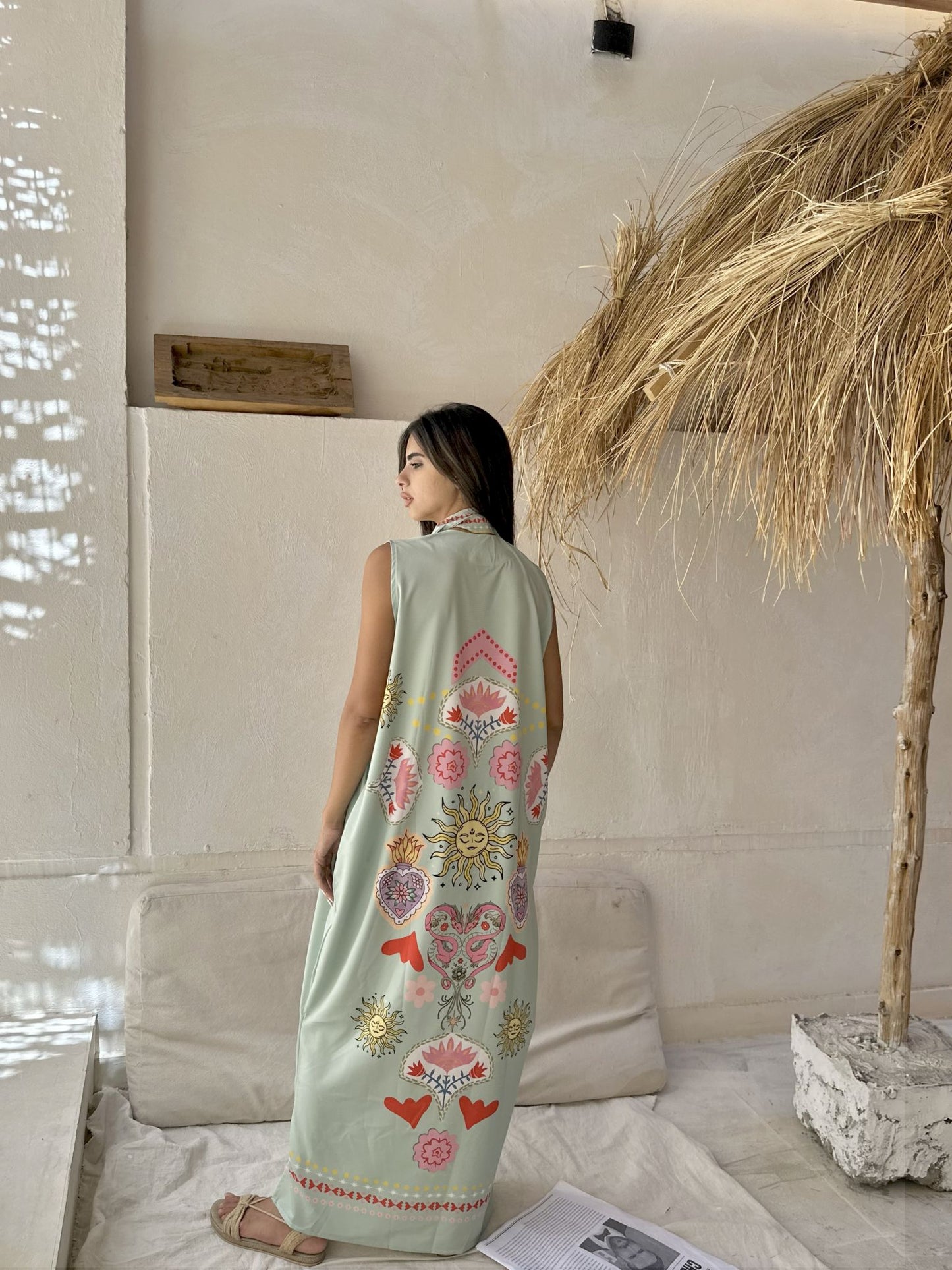 mint solaris long sleeves dress