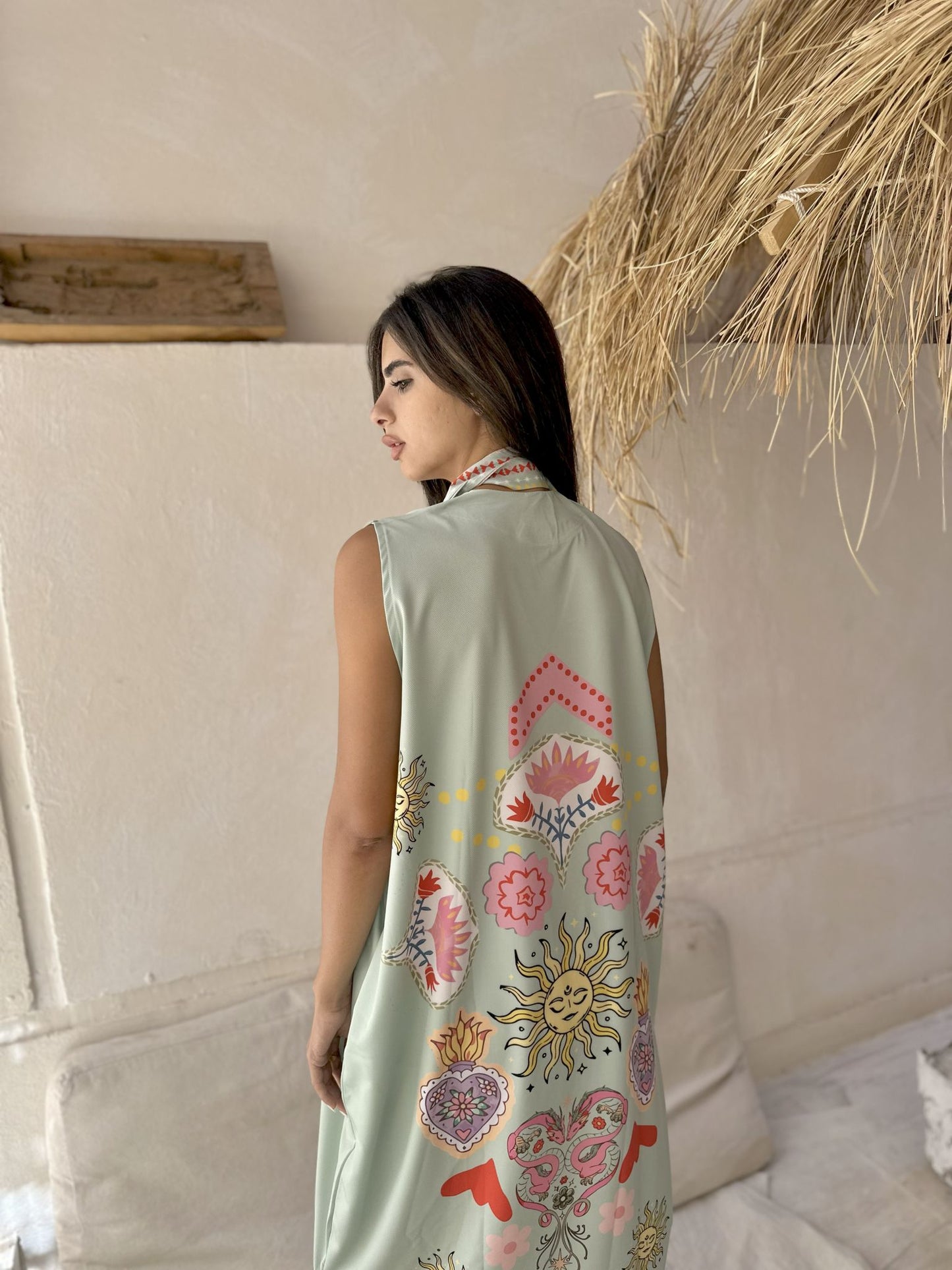 mint solaris long sleeves dress